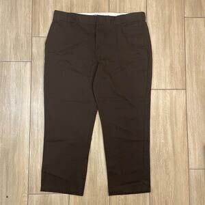 Dickies 874 Original Fit Work Pants Brown 44x30 Straight Leg Mens